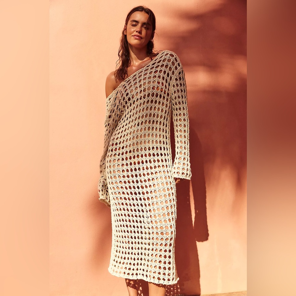 NWT Free People Sahara Sweater Midi, Color: Seed Pearl, Size: Medium